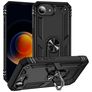 Mobigear Armor Ring iPhone 16e Hülle Hardcase Backcover Stoßfest mit Ringhalter - Schwarz