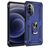 Mobigear Armor Ring Motorola Moto G52 Hülle Hardcase Backcover Stoßfest mit Ringhalter - Blau
