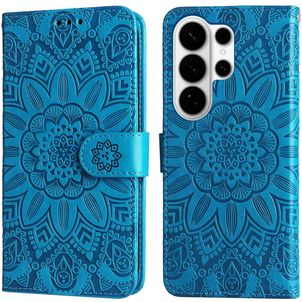 Mobigear Sunflower Samsung Galaxy S26 Ultra Hülle Klapphülle Geldbörse - Blau