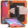 Mobigear SureGrip Xtreme iPad Air 13 Zoll (2025) Hülle Kunststoff,Silikon Backcover + Stifthalter + Schulterträger + Ständer - Orange