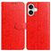 Mobigear Flowers iPhone 17 Hülle Klapphülle Geldbörse - Rot