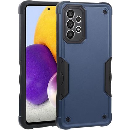 Mobigear Non-slip Armor Samsung Galaxy A73 Hülle Hardcase Backcover Stoßfest - Blau