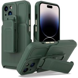 Mobigear Explorer iPhone 14 Pro Hülle Hardcase Backcover Stoßfest mit Ständer - Grün