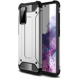 Mobigear Outdoor Samsung Galaxy S20 FE Hülle Hardcase Backcover Stoßfest - Silber