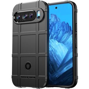 Mobigear Rugged Shield Google Pixel 9 Hülle Flexibles TPU Backcover Stoßfest - Schwarz