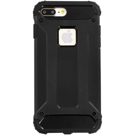 Mobiparts Rugged Shield iPhone 8 Plus Hülle Hardcase Backcover Stoßfest - Schwarz
