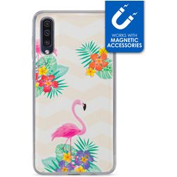 My Style Magneta Samsung Galaxy A50 Hülle Flexibles TPU Backcover - Flamingo