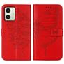 Mobigear Butterfly Motorola Moto G54 Hülle Klapphülle Geldbörse - Rot