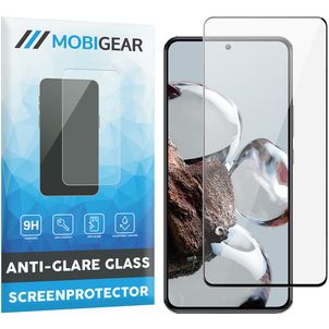 Mobigear Premium Xiaomi 12T Panzerglas Gehärtetes Glas Displayschutz - Hüllenfreundlich - Schwarz