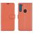 Mobigear Classic Motorola One Fusion Plus Hülle Klapphülle Geldbörse - Cognac