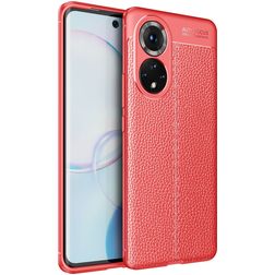 Mobigear Luxury HONOR 50 Hülle Flexibles TPU Backcover - Rot