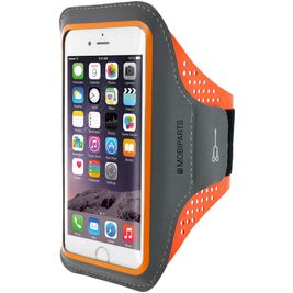 Mobiparts Comfort fit Handyhalterung Joggen iPhone 7 Sporthülle Neopren Sportarmband - Neon Orange