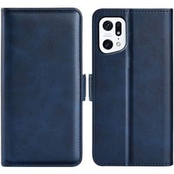 Mobigear Slim Magnet OPPO Find X5 Klapphülle Portemonnaie - Dunkelblau
