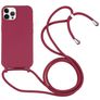 Mobigear Lanyard iPhone 16 Pro Max Silikon Handykette - Rot