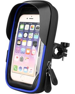 Mobigear Weather Shield Fahrradhalterung Lenkerhalterung Hülle Universal (max 17 cm x 9 cm) - Blau
