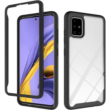 Mobigear Two-Layer Samsung Galaxy A51 Hülle Hardcase Backcover Stoßfest - Schwarz