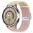 Mobigear Braided Dual Nylon Smartwatch Armband Klappschließe - 22-mm-Universalanschluss - Pink / Polarstern
