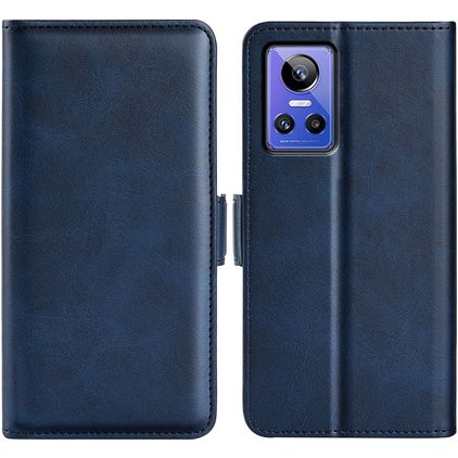 Mobigear Slim Magnet Realme GT Neo 3 Hülle Klapphülle Geldbörse - Blau