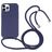 Mobigear Lanyard iPhone 16 Pro Silikon Handykette - Dunkelblau