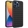 Mobigear Woven iPhone 14 Pro Hülle Flexibles TPU Backcover - Schwarz