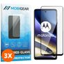 Mobigear Premium Motorola Moto G31 Panzerglas Gehärtetes Glas Displayschutz - Hüllenfreundlich - Schwarz (3er Pack)