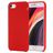 Mobigear Rubber Touch iPhone SE (2020) Silikon Hülle Backcover - Rot