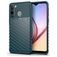 Mobigear Groove Samsung Galaxy A21 Hülle Flexibles TPU Backcover - Grün