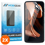 Mobigear Motorola Razr 40 Panzerglas Gehärtetes Glas Displayschutz - Hüllenfreundlich - Schwarz (2er Pack)