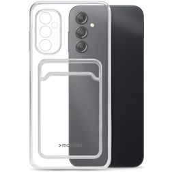 Mobilize Gelly Card Durchsichtig Samsung Galaxy A34 Hülle Flexibles TPU Backcover mit Kartenhalter - Transparent