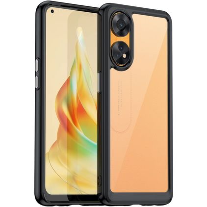 Mobigear Crystal OPPO Reno 8T 4G Hülle Hardcase Backcover - Schwarz