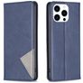 Mobigear Rhombus Slim iPhone 16 Pro Max Hülle Klapphülle - Blau
