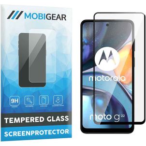 Mobigear Premium Motorola Moto G22 Panzerglas Gehärtetes Glas Displayschutz - Hüllenfreundlich - Schwarz