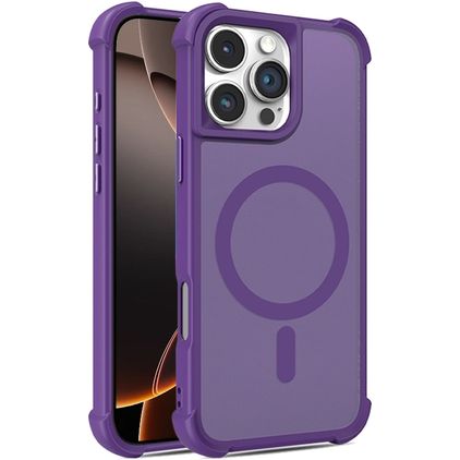 Mobigear Armor Shield iPhone 16 Pro MagSafe Hülle Hardcase Backcover - Lila