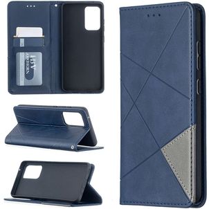 Mobigear Rhombus Slim Samsung Galaxy A52 Hülle Klapphülle - Blau