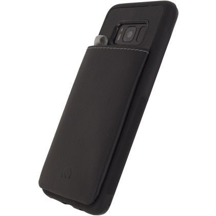 Mobilize Gelly Card Samsung Galaxy S8 Hülle Flexibles TPU Backcover mit Kartenhalter - Schwarz