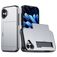 Mobigear Card iPhone 16 Plus Hülle Hardcase Backcover Stoßfest mit Kartenhalter - Grau