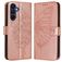 Mobigear Flowers Samsung Galaxy A17 Hülle Klapphülle Geldbörse - Roségold