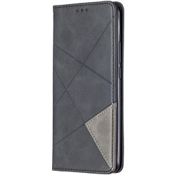 Mobigear Rhombus Slim Xiaomi Redmi 9 Hülle Klapphülle - Schwarz
