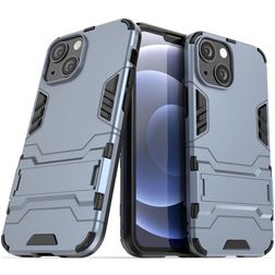Mobigear Armor Stand iPhone 13 Mini Hülle Hardcase Backcover Stoßfest mit Ständer - Blau