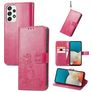 Mobigear Clover Samsung Galaxy A73 Hülle Klapphülle Geldbörse - Magenta
