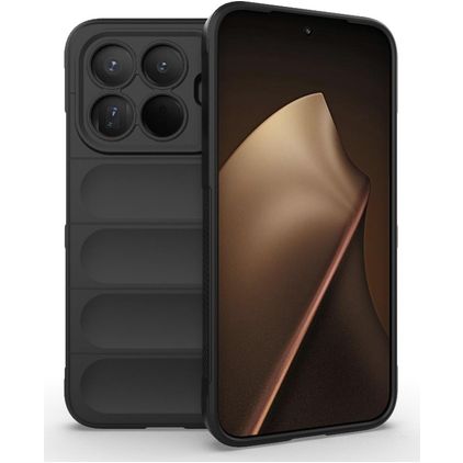 Mobigear Bumpy Xiaomi 15T Pro Hülle Flexibles TPU Backcover - Schwarz