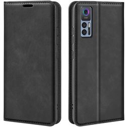 Mobigear Retro Slim TCL 30 Plus Hülle Klapphülle Geldbörse - Schwarz