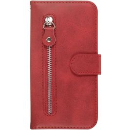Mobigear Zipper Samsung Galaxy S20 Ultra Hülle Klapphülle Geldbörse - Rot Mobigear Zipper Samsung Galaxy S20 Ultra Hülle Klapphülle Geldbörse - Rot