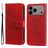 Mobigear Flowers iPhone 17 Pro Max Hülle Klapphülle Geldbörse - Rot