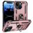 Mobigear Armor Ring iPhone 15 Hülle Hardcase Backcover Stoßfest mit Ringhalter - Roségold