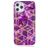 Mobigear Marble iPhone 12 Pro Max Hülle Flexibles TPU Backcover - Lila