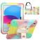 Mobigear SureGrip iPad 10 (2022) Stoßfeste Hardcase Hülle + Stifthalter + Schulterträger + Ständer - Rainbow