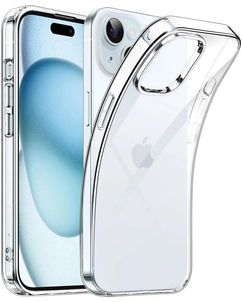 Mobigear Basics Durchsichtig iPhone 15 Hülle Flexibles TPU Backcover - Transparent