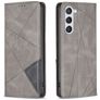Mobigear Rhombus Slim Samsung Galaxy S23 Hülle Klapphülle - Grau