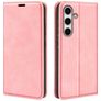 Mobigear Retro Slim Samsung Galaxy S24 FE Hülle Klapphülle Geldbörse - Pink